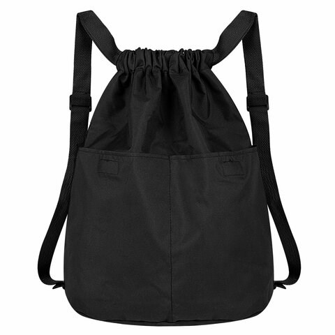 Рюкзак спортивный мешок HEIKKI PACK (ХЕЙКИ), 2 отделения, увеличенный объем, 40х35 см, черный, 272419 272419 - фото 274781