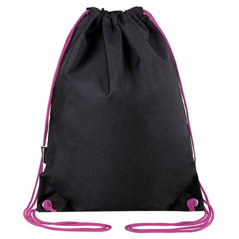 Мешок для обуви BRAUBERG плотный, карман на молнии, подкладка, 43х33 см, Neon Pink, 272428 272428 - фото 274790