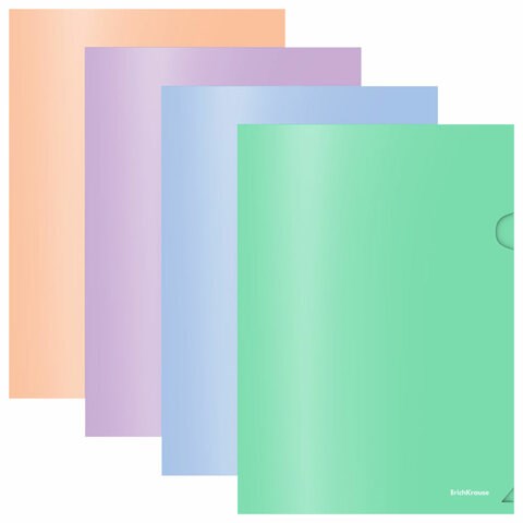 Папка-уголок ERICH KRAUSE "Matt Pastel Bloom", ассорти, 0,18 мм, 61133 272919 - фото 275090