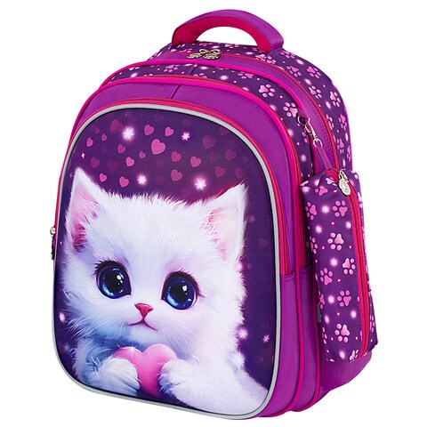 Рюкзак BRAUBERG KIDS MIND с пеналом в комплекте, 2 отделения, "Humble Cat", 40х28х18 см, 273176 273176 - фото 275184