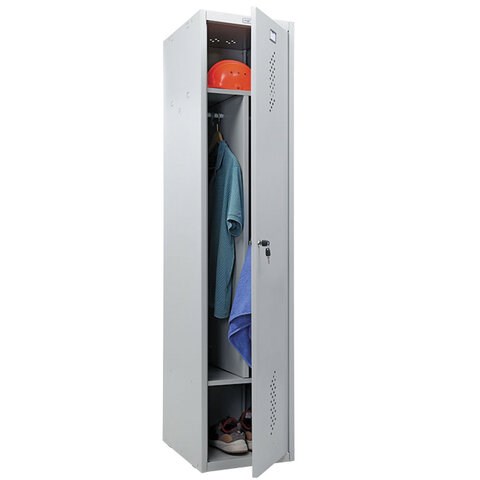 Шкаф металлический для одежды ПРАКТИК "ML/LS-11-40D", 2 отделения, 1830х400х500 мм, 23 кг, разборный, S23099403902 290548 - фото 275289