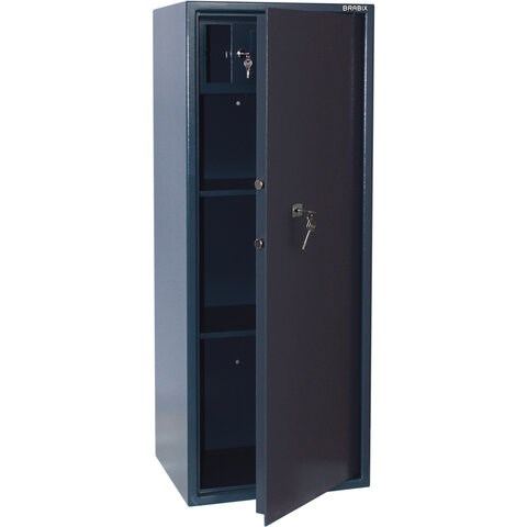 Сейф BRABIX КМ-1200Т, 1200х475х400 мм, 74 кг, ключевой замок, трейзер, крепление к стене, 291169 291169 - фото 275393