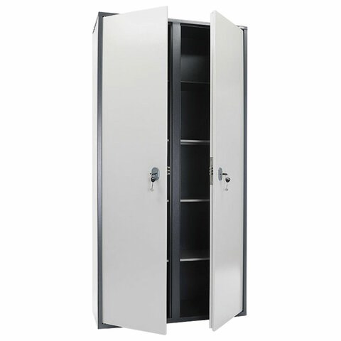 Шкаф металлический для документов AIKO SL-185/2 ГРАФИТ, 1800х920х340 мм, 85 кг 291206 - фото 275417