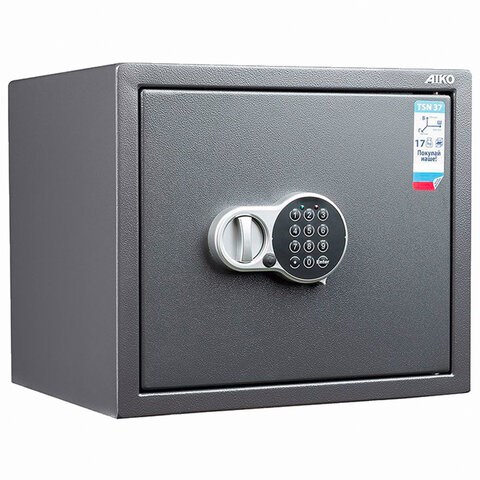 Сейф AIKO "TSN-37 EL", 370х435х381,мм, 17 кг, электронный замок, полка, S10399520414 291217 - фото 275422