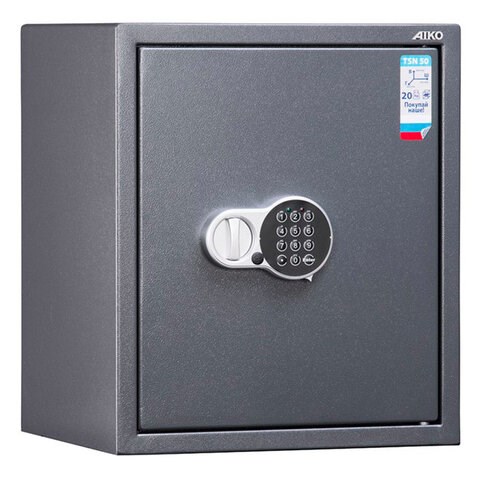 Сейф AIKO "TSN-50 EL", 500х435х381 мм, 21 кг, электронный замок, полка, S10399530414 291219 - фото 275424