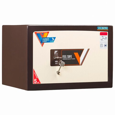 Сейф взломостойкий 1 класс VALBERG "Карат-30 new", 300х440х380 мм, 65 кг, ключевой замок, S10499103040 291227 - фото 275427