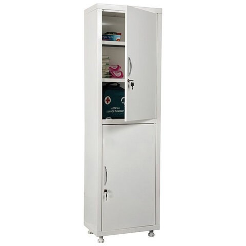 Шкаф медицинский 1-створчатый HILFE "МД 1 1650/SS" 1755х500х320 мм, белый, S26199201009 291316 - фото 275462