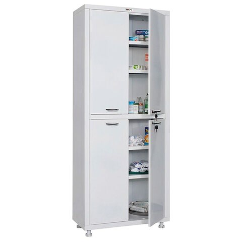 Шкаф медицинский 2-створчатый HILFE "МД 2 1670/SS" 1755х700х320 мм, белый, S26199203009 291318 - фото 275464