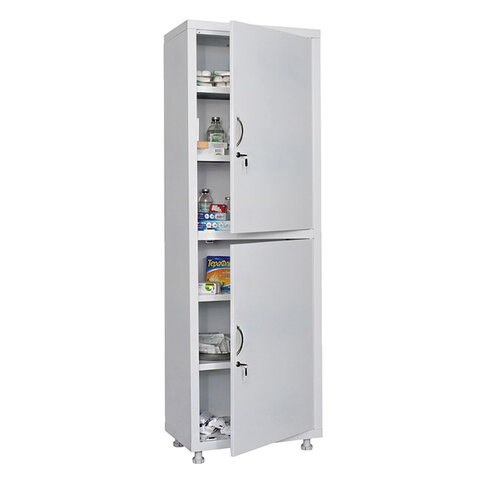 Шкаф медицинский 1-створчатый HILFE "МД 1 1760/SS" 1850х600х400 мм, белый, S26199204009 291320 - фото 275466