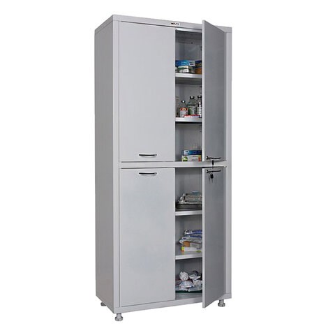 Шкаф медицинский 2-створчатый HILFE "МД 2 1780/SS" 1850х800х400 мм, белый, S26199205009 291322 - фото 275468