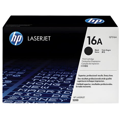 Картридж лазерный HP (Q7516A) LaserJet 5200, №16A, оригинальный, ресурс 12000 страниц 360589 - фото 275935