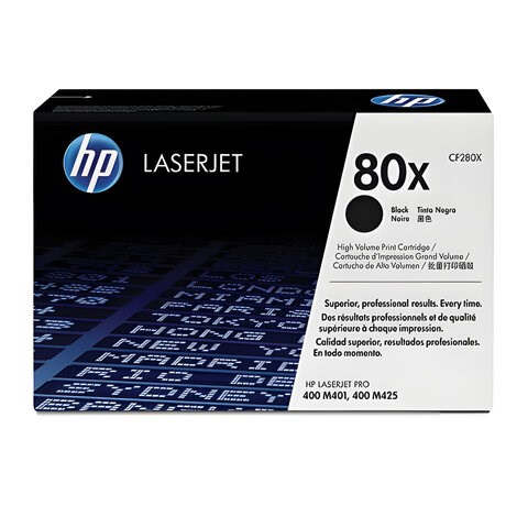 Картридж лазерный HP (CF280X) LaserJet Pro M401/M425, №80X, черный, оригинальный, ресурс 6900 страниц 361002 - фото 276006