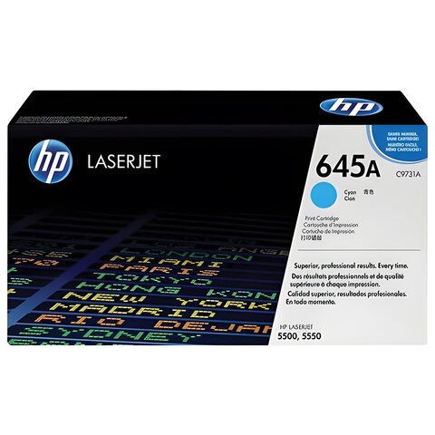 Картридж лазерный HP (C9731A) Color LaserJet 5500/5550, №645A, голубой, оригинальный, ресурс 12000 страниц 361218 - фото 276090