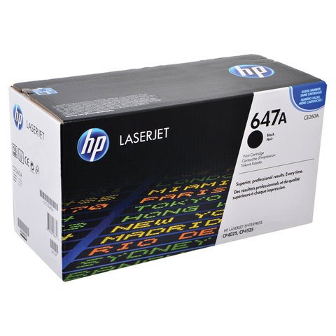 Картридж лазерный HP (CE260A) ColorLaserJet CP4025/4525, №647A, черный, оригинальный, ресурс 8500 страниц 361231 - фото 276098