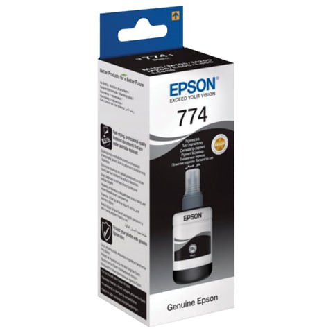 Чернила EPSON 774 (T7741) для СНПЧ Epson M100/M105/M200, черные, ОРИГИНАЛЬНЫЕ, C13T77414A 361244 - фото 276102
