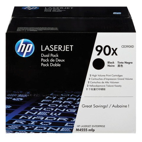 Картридж лазерный HP (CE390XD) LaserJet M602n/M603n и другие, №90X, КОМПЛЕКТ 2 шт., оригинальный, ресурс 2х24000 страниц 361466 - фото 276169