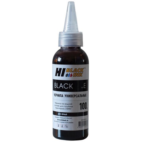 Чернила HI-BLACK для EPSON (Тип E) универсальные, черные 0,1 л, водные 361513 - фото 276177