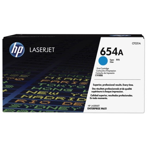 Картридж лазерный HP (CF331A) LaserJet M651n/M651dn/M651xh, №654A, голубой, оригинальный, ресурс 15000 страниц 361706 - фото 276228