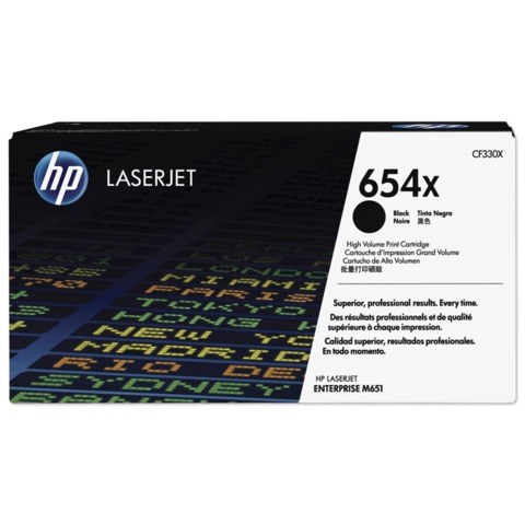 Картридж лазерный HP (CF330X) LaserJet M651n/M651dn/M651xh, №654X, черный, оригинальный, ресурс 20500 страниц 361709 - фото 276231