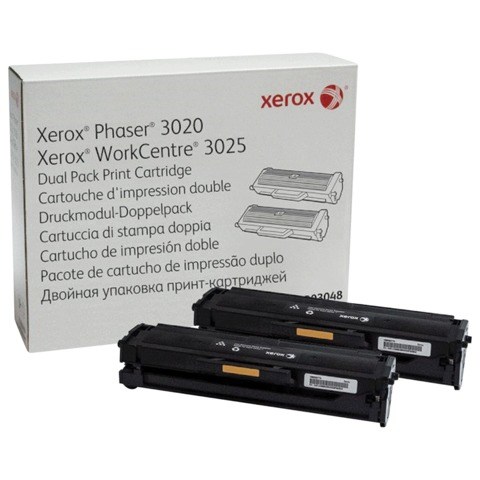 Картридж лазерный XEROX (106R03048) Phaser 3020/WC3025, оригинальный, ресурс 1500 стр., комплект 2 шт. 361728 - фото 276241