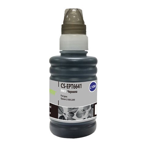 Чернила CACTUS (CS-EPT6641) для СНПЧ EPSON L100/L110/L200/L210/L300, черные, 0,1 л 361916 - фото 276345