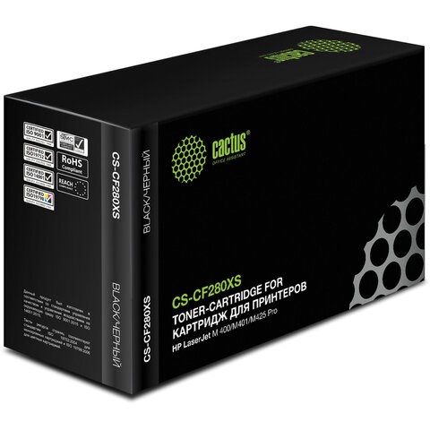 Картридж лазерный CACTUS (CS-CF280XS) для HP LaserJet Pro M401/M425, ресурс 6900 страниц 362033 - фото 276425