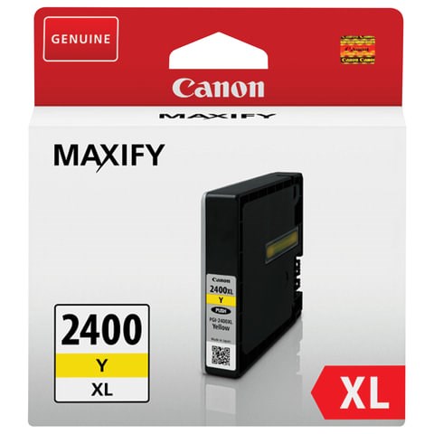 Картридж струйный CANON (PGI-2400XLY) iB4040/MB5040/MB5340, желтый, оригинальный, ресурс 1500 стр., 9276B001 362104 - фото 276476