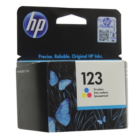 Картридж струйный HP (F6V16AE) Deskjet 2130, №123, цветной, оригинальный, ресурс 100 стр. 362196 - фото 276492