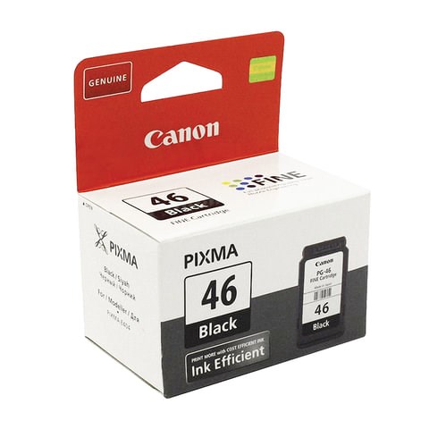 Картридж струйный CANON (PG-46) PIXMA E404/414/464/474/484/E3140, черный, оригинальный, ресурс 180 страниц, 9059B001 362257 - фото 276515