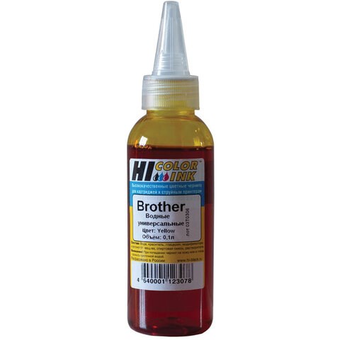 Чернила HI-BLACK для BROTHER (Тип B) универсальные, желтые, 0,1 л, водные, 15070103862 362373 - фото 276606