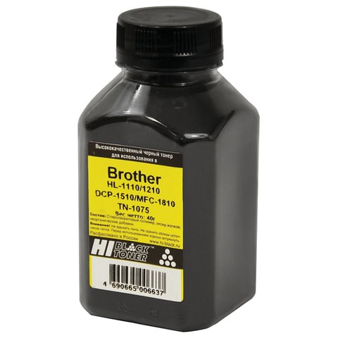 Тонер HI-BLACK для BROTHER HL-1110/1210/DCP-1510/MFC-1810, фасовка 40 г, 99122149006 362957 - фото 276900