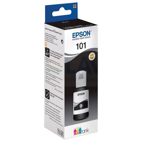Чернила EPSON 101 (T03V14) для СНПЧ L4150/ L4160/ L6160/ L6170/ L6190, черные, ОРИГИНАЛЬНЫЕ, C13T03V14A 363023 - фото 276955