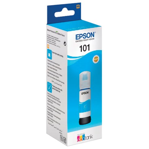 Чернила EPSON 101 (T03V24) для СНПЧ L4150/ L4160/ L6160/ L6170/ L6190, голубые, ОРИГИНАЛЬНЫЕ, C13T03V24A 363024 - фото 276956