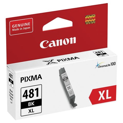 Картридж струйный CANON (CLI-481BK XL) для PIXMA TS704/TS6140, черный, ресурс 3998 страниц, оригинальный, 2047C001 363217 - фото 277054