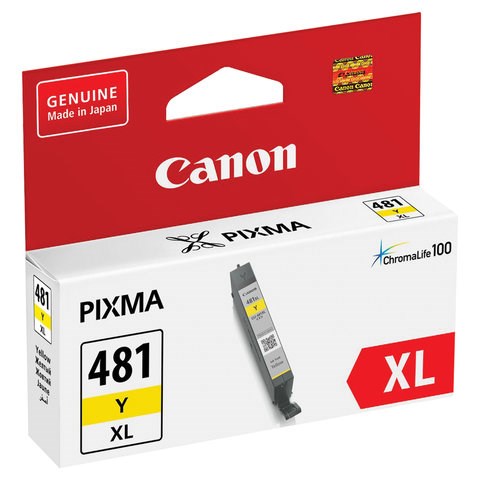 Картридж струйный CANON (CLI-481Y XL) для PIXMA TS704 / TS6140, желтый, ресурс 512 страниц, оригинальный, 2046C001 363220 - фото 277057
