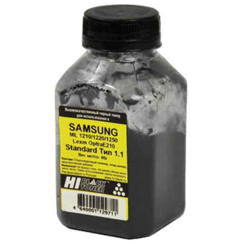 Тонер Hi-Black для Samsung ML-1210/1220/1250/OptraE210, Standard, Тип 1.8, Bk, 85 г, банка 363314 - фото 277145