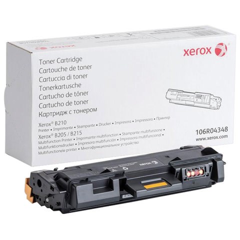 Тонер-картридж XEROX (106R04348) для B205/B210/B215, оригинальный, ресурс 3000 страниц 363326 - фото 277146