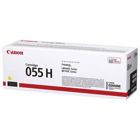 Картридж лазерный CANON (055HY) для LBP663/664/MF742/744/746, желтый, оригинальный, ресурс 5900 страниц, 3017C002 363336 - фото 277156