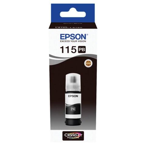 Чернила EPSON 115 (C13T07D14A) для СНПЧ L8160/L8180, черные фото, объем 70 мл, ОРИГИНАЛЬНЫЕ 364019 - фото 277692