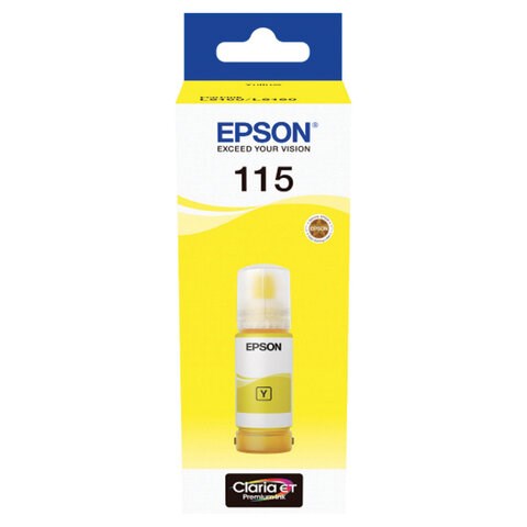 Чернила EPSON 115 (C13T07D44A) для СНПЧ L8160/L8180, желтые, объем 70 мл, ОРИГИНАЛЬНЫЕ 364022 - фото 277695