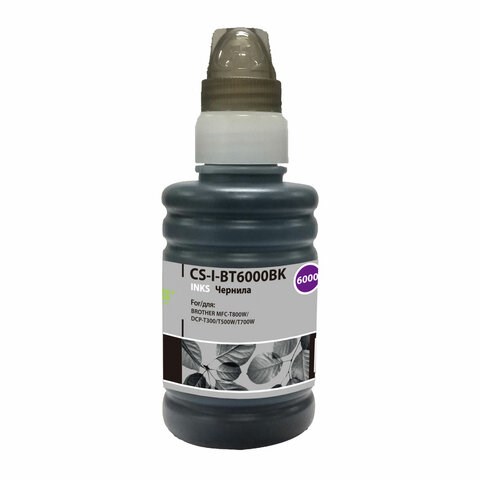 Чернила CACTUS (CS-I-BT6000BK) для Brother DCP-T300/T500W/T700W/MFC-T800W, черные, 0,1 л 364196 - фото 277837