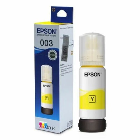 Чернила EPSON 003 (C13T00V498) для СНПЧ EPSON L3210/L3216/L3218, желтые, ОРИГИНАЛЬНЫЕ 364289 - фото 277898