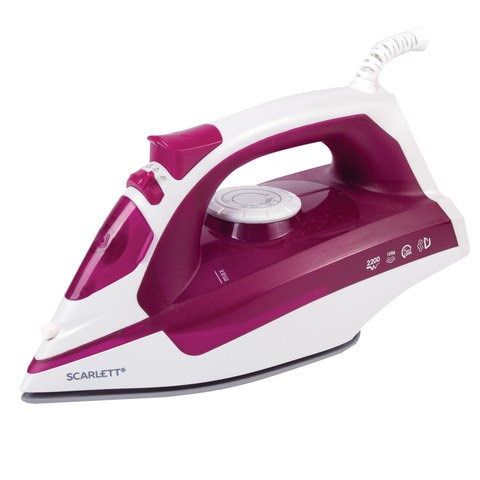 Утюг SCARLETT SC-SI30K25, 2200 Вт, керамическое покрытие, антинакипь, самоочистка, розовый 453806 - фото 278885