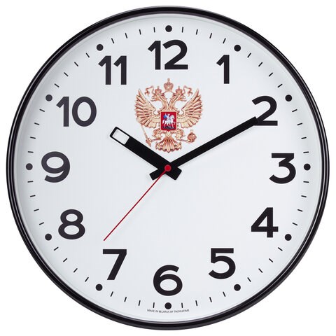 Часы настенные TROYKA 77770732 круг, белые, черная рамка, 30,5х30,5х4 см 454622 - фото 278912