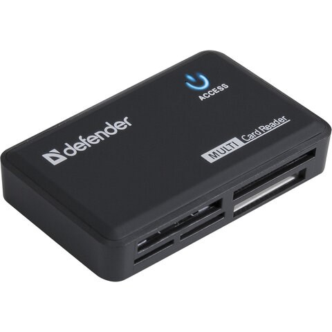 Картридер DEFENDER OPTIMUS USB 2.0, порты SD/MMC, TF, M2, MC, CF, XD, 83501 511271 - фото 279727