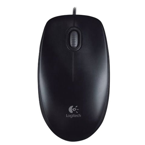 Мышь проводная LOGITECH B100, USB, 2 кнопки + 1 колесо-кнопка, оптическая, черная, 910-003357 511461 - фото 279745