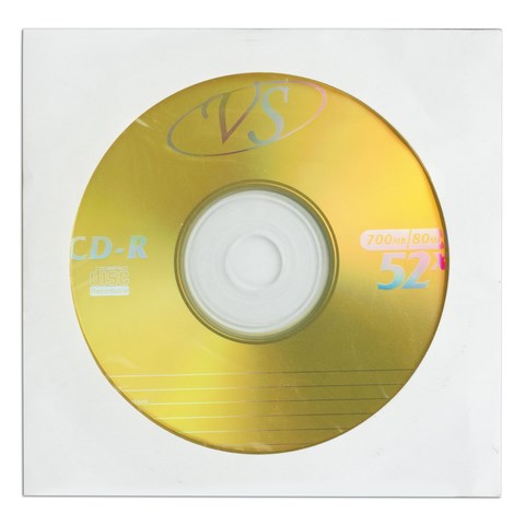 Диск CD-R VS, 700 Mb, 52х, бумажный конверт (1 штука) 511554 - фото 279756