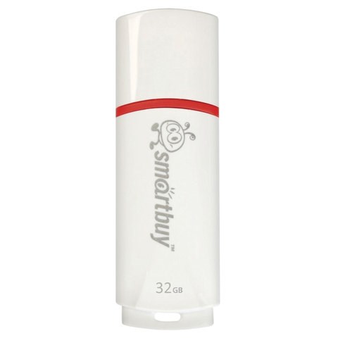 Флеш-диск 32 GB, SMARTBUY Crown, USB 2.0, белый, SB32GBCRW-W 512185 - фото 279784