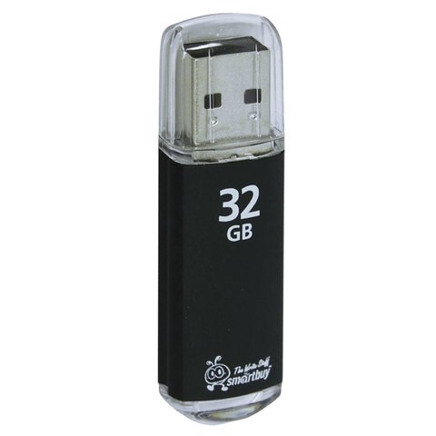 Флеш-диск 32 GB, SMARTBUY V-Cut, USB 2.0, металлический корпус, черный, SB32GBVC-K 512186 - фото 279785