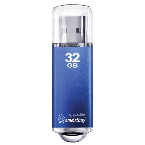 Флеш-диск 32 GB, SMARTBUY V-Cut, USB 2.0, металлический корпус, синий, SB32GBVC-B 512187 - фото 279786